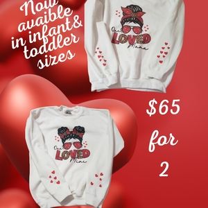 Mini youth& infant Valentine's sweatshirt (part of mama & mini set)